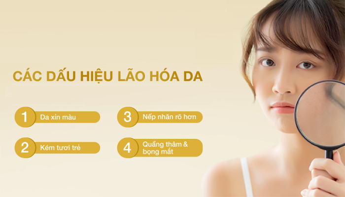 Một số dấu hiệu của tình trạng lão hóa da sớm