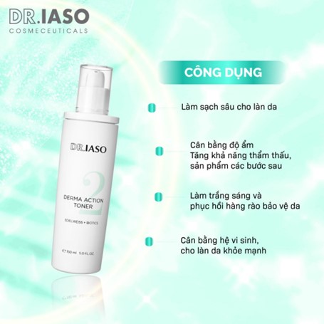 BỘ SẢN PHẨM DR IASO DERMA ACTION - BÍ QUYẾT DA TRẮNG SÁNG TỪ HÀN QUỐC